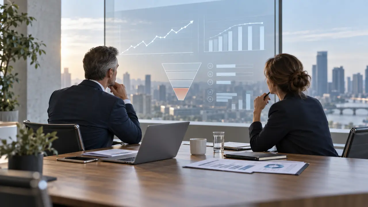 Dirigeants analysant les indicateurs de croissance d'une entreprise