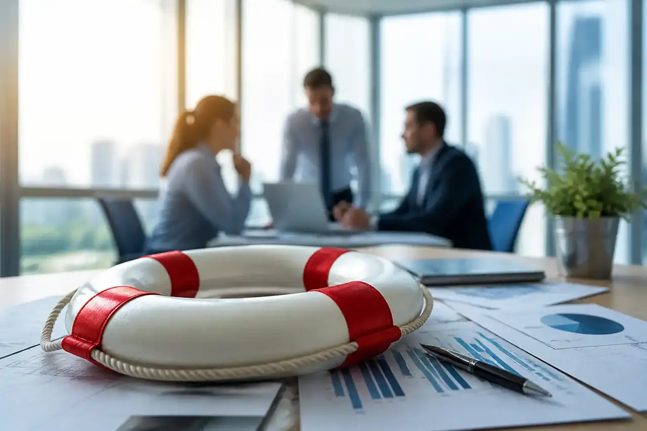 Vue moderne de bureaux représentative de la gestion de projet et de la stratégie d'entreprise