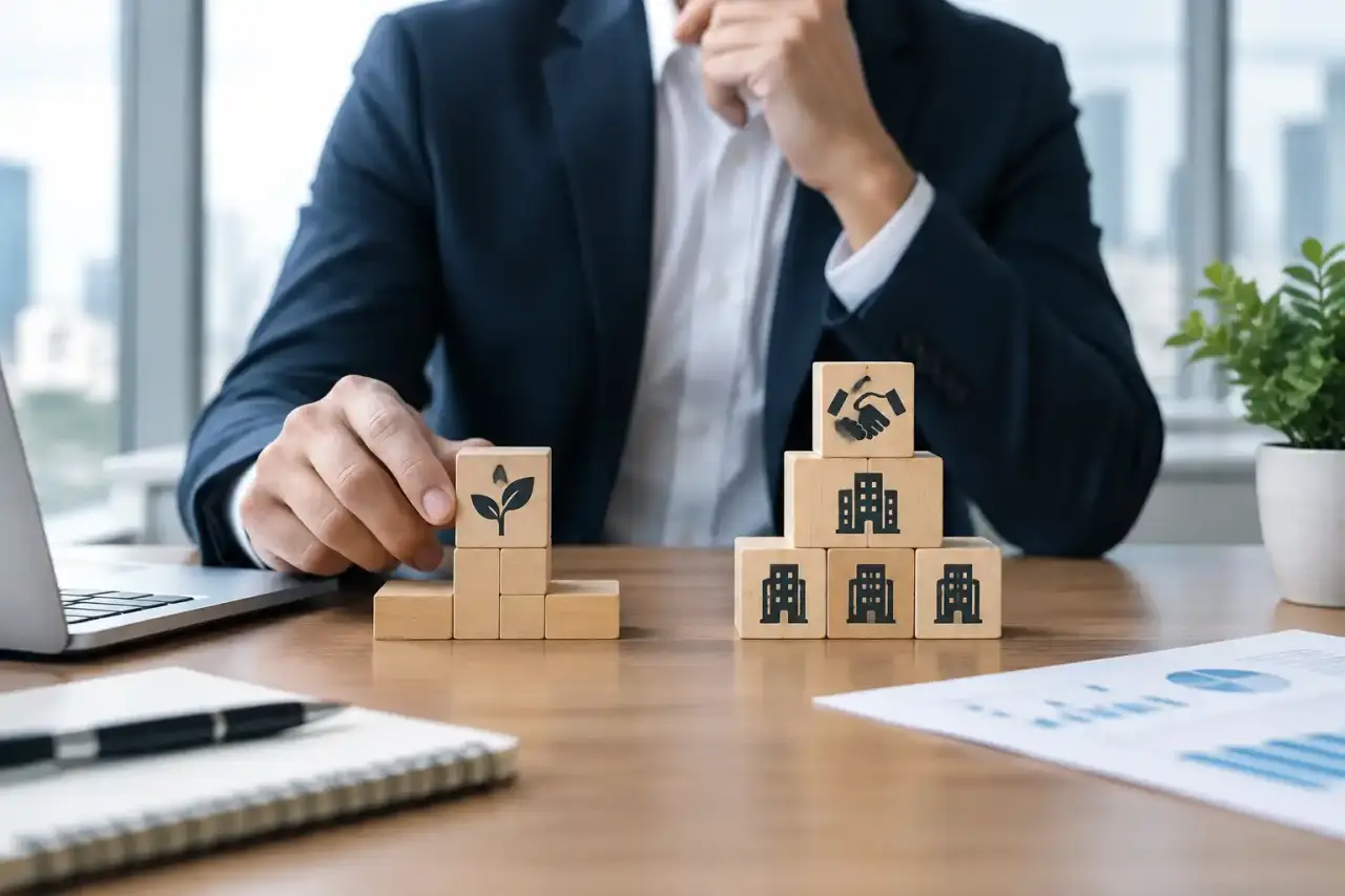 Réunion de dirigeants autour d'une stratégie de croissance pour une PME