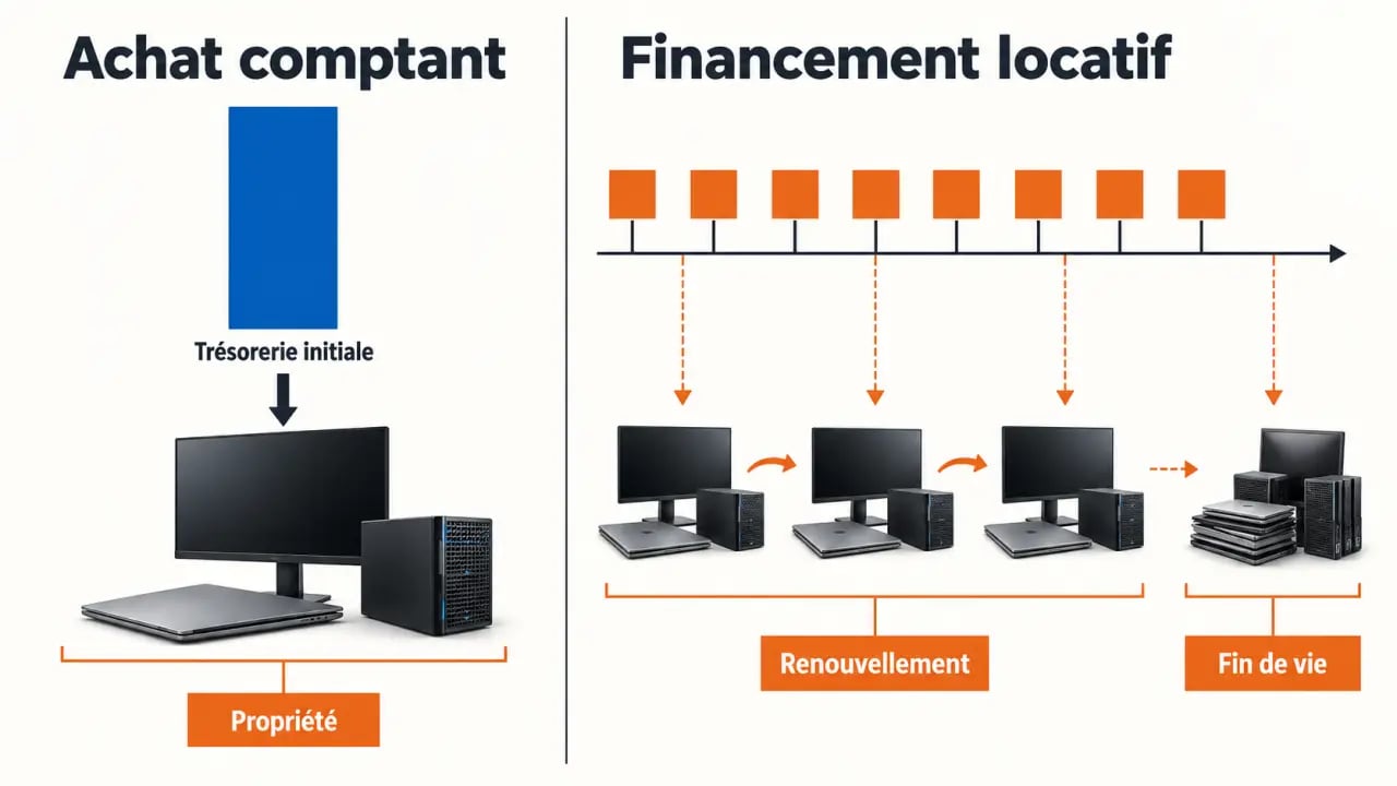 Solution de financement IT pour entreprise : achat comptant et financement locatif comparés