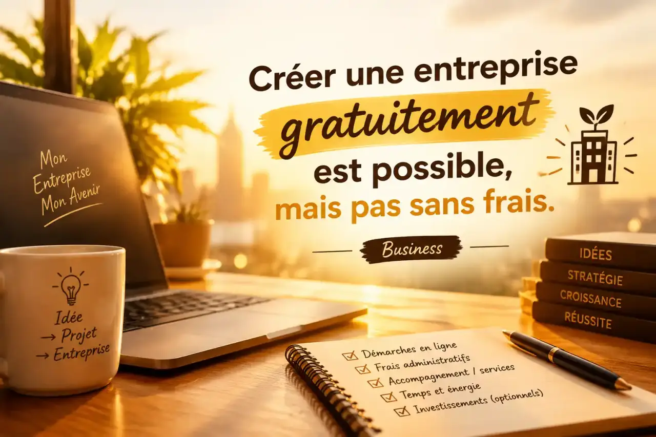Créer une entreprise gratuitement est possible, mais pas sans frais