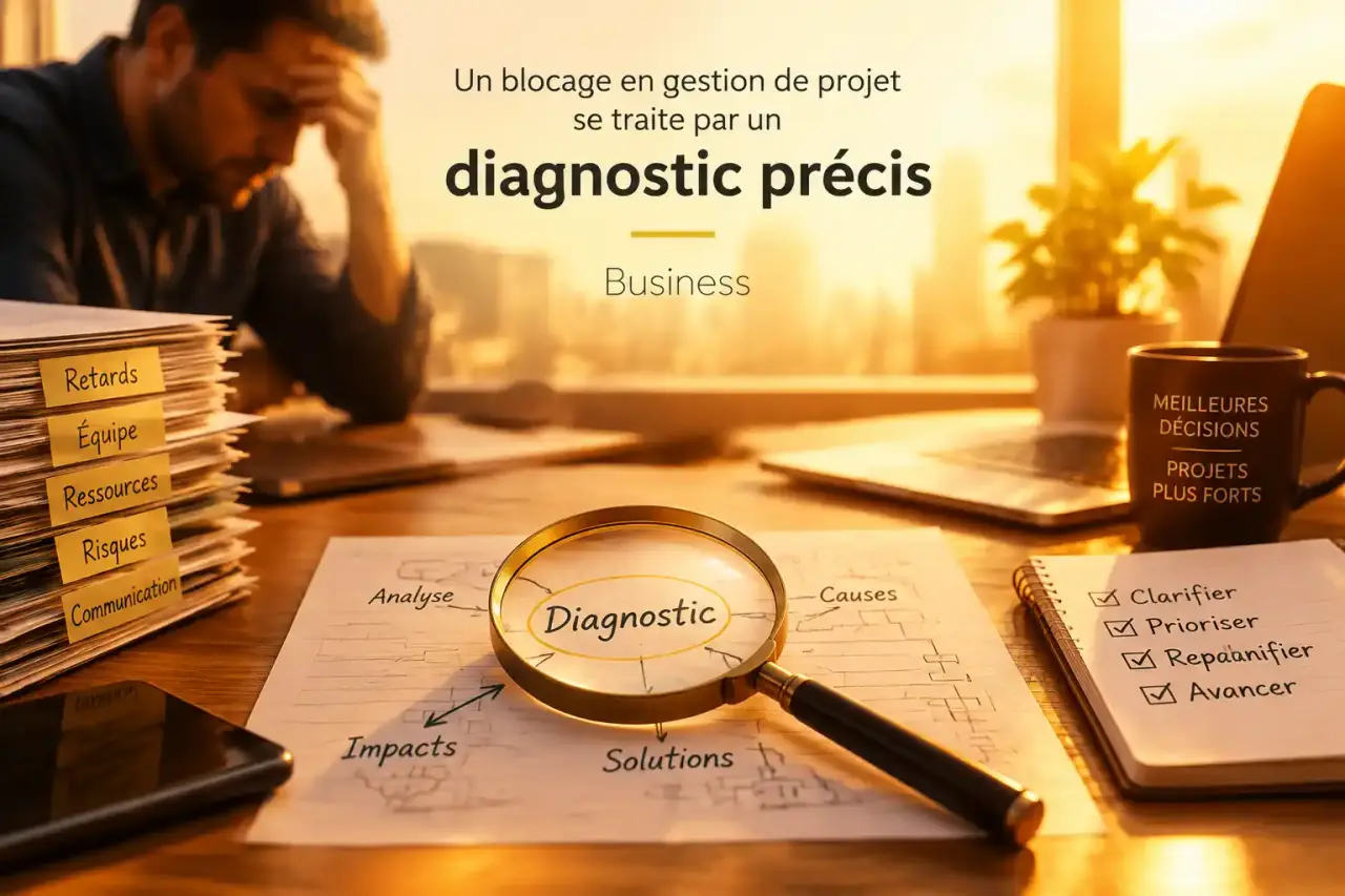Un blocage en gestion de projet se traite par un diagnostic précis